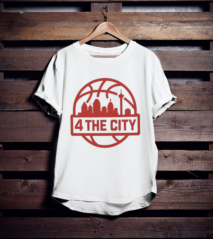 Kingston Flemings Basketball City Skyline 4 The City T-Shirt