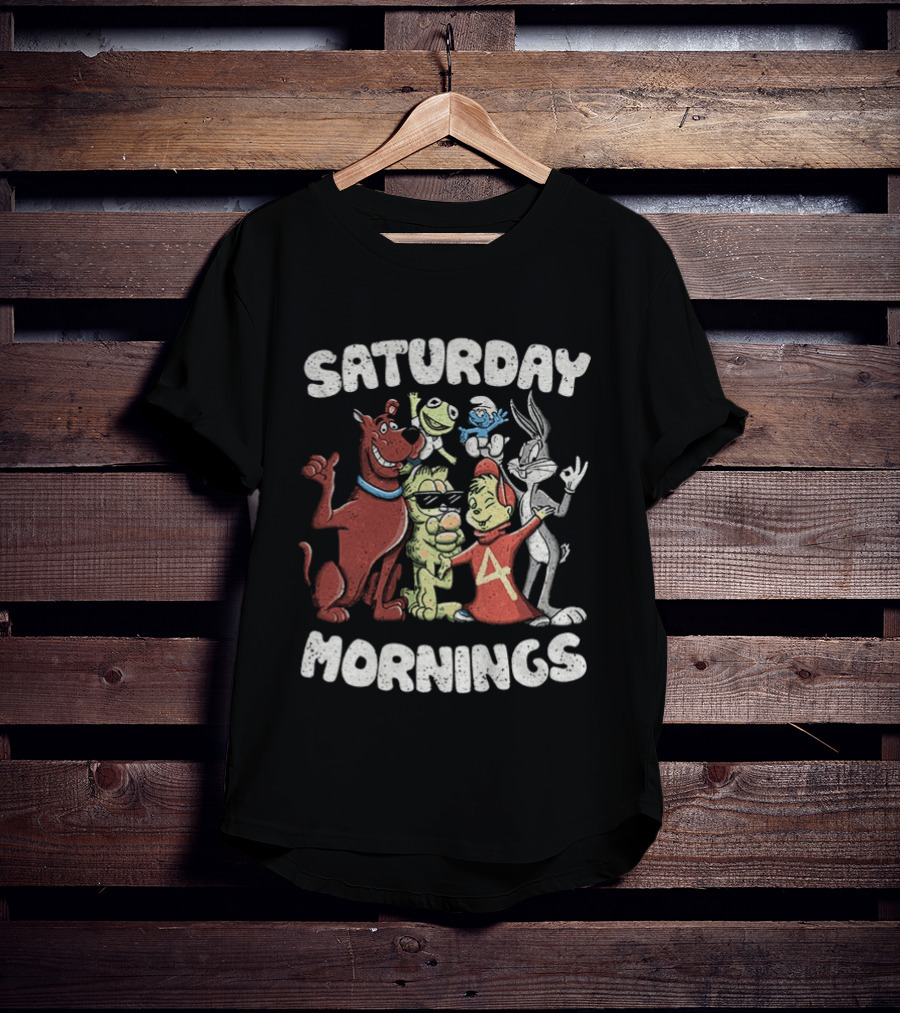 Saturday Mornings With Classic Cartoon Characters T-Shirt