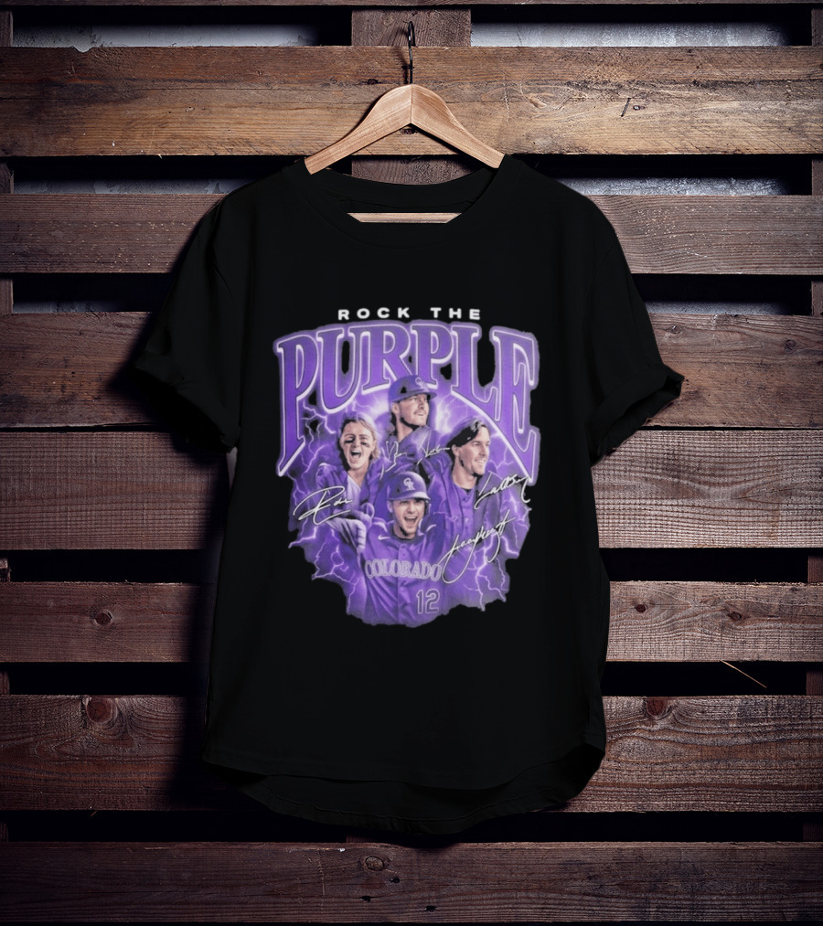 Colorado Rockies Rock The Purple 2026 Team Signatures T-Shirt