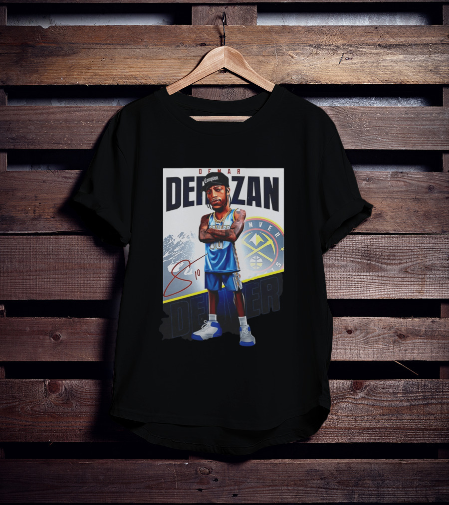 DeMar DeRozan Denver Nuggets Basketball Character With Signature T-Shirt