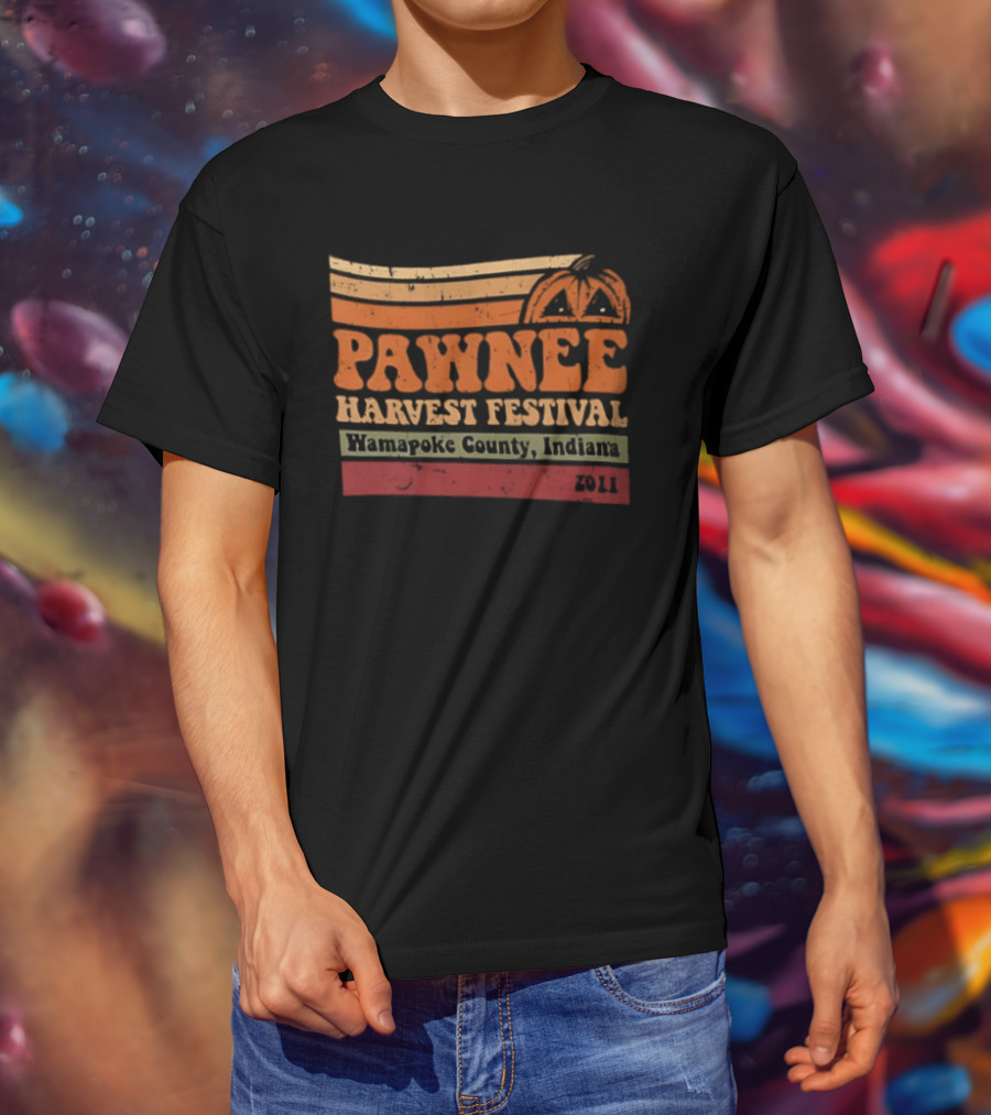 Pawnee Harvest Festival Wamapoke County Indiana 2011 Pumpkin T-Shirt