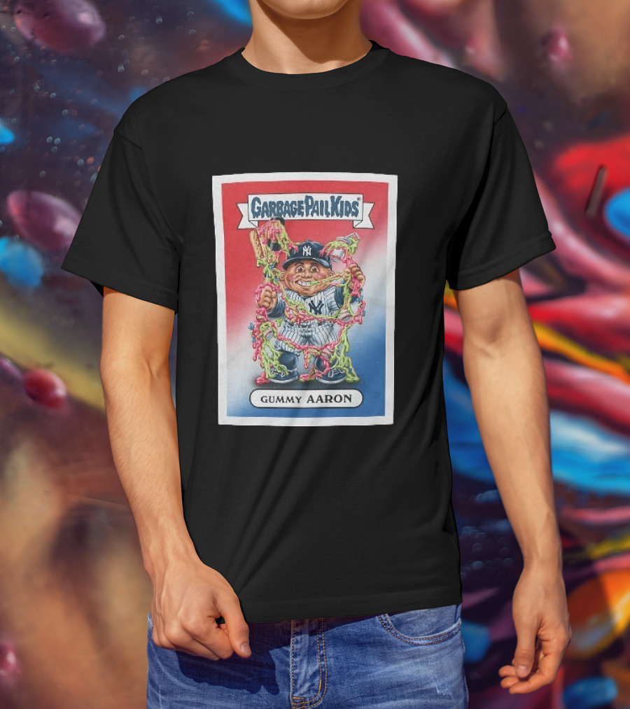 Garbage Pail Kids New York Yankees Gummy Aaron MLB Collaboration T-Shirt