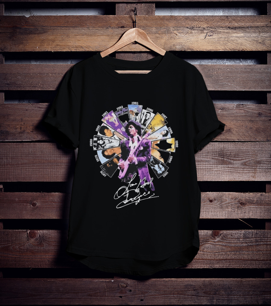 Prince Albums Wheel 1999 Love God Music Legend T-Shirt