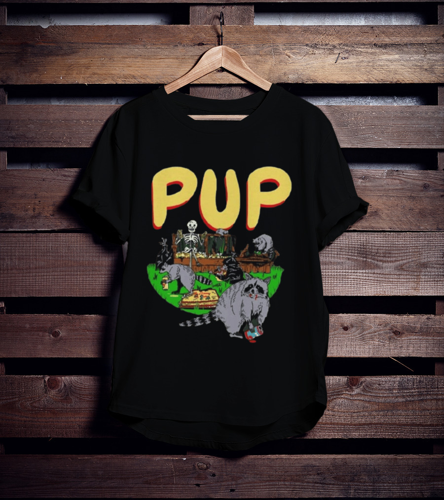 Pup The Band Racoon 2026 Tour Toronto ON Canada Pop Up Festive Skeleton Party T-Shirt