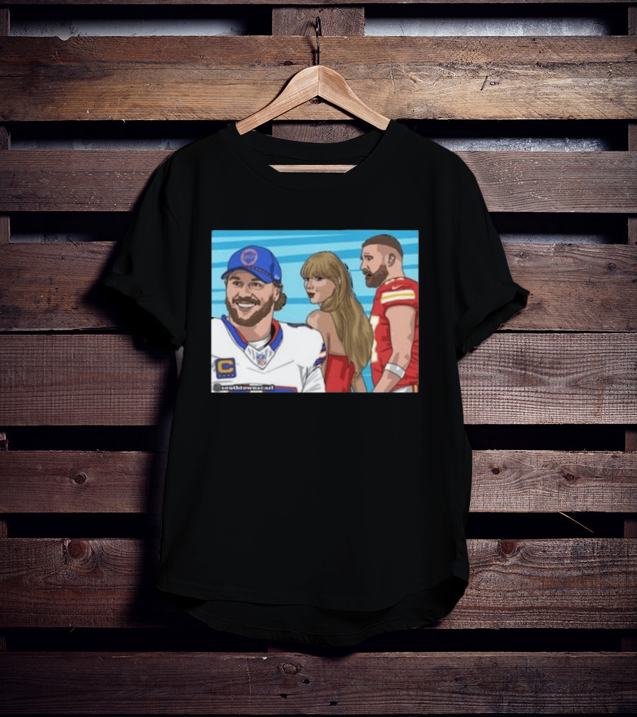 Josh Allen And Taylor With Kelce Stu McCallister सेटअप T-Shirt