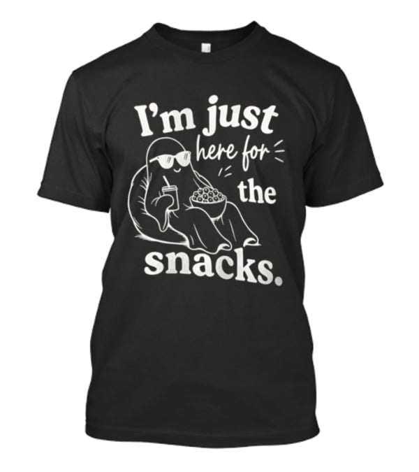 I'm Just Here For The Snacks Sloth Eating Popcorn T-Shirt
