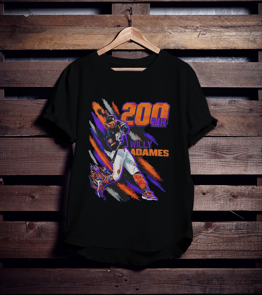 200 HR Willy Adames San Francisco Giants Baseball T-Shirt