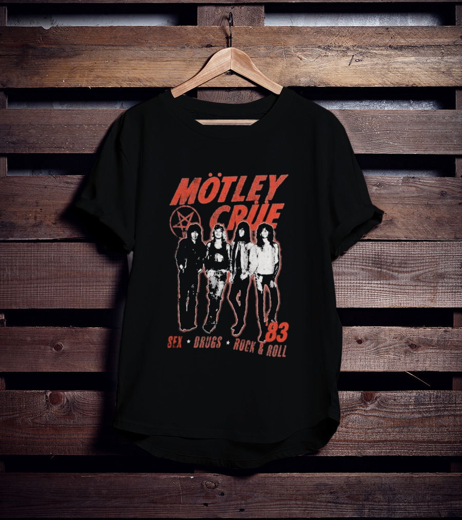 Mötley Crüe 83 Sex Drugs Rock & Roll Vintage Style 2026 T-Shirt