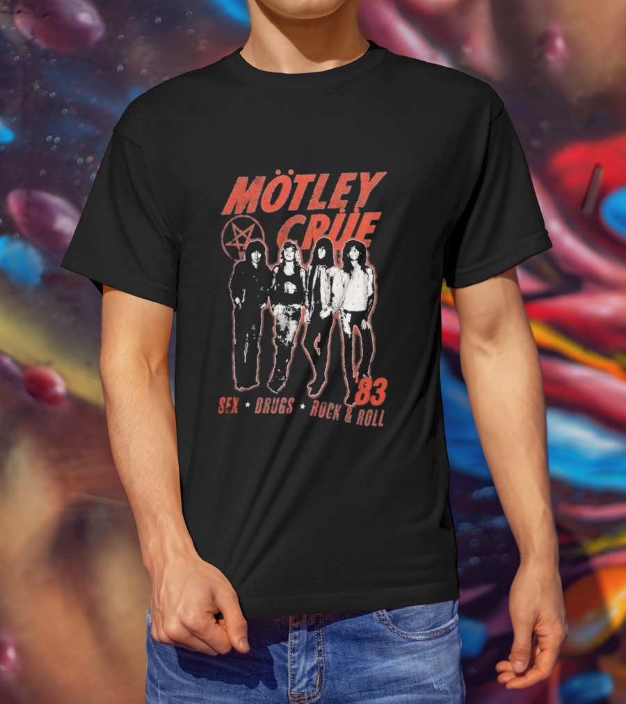 Mötley Crüe 83 Sex Drugs Rock & Roll Vintage Style 2026 T-Shirt