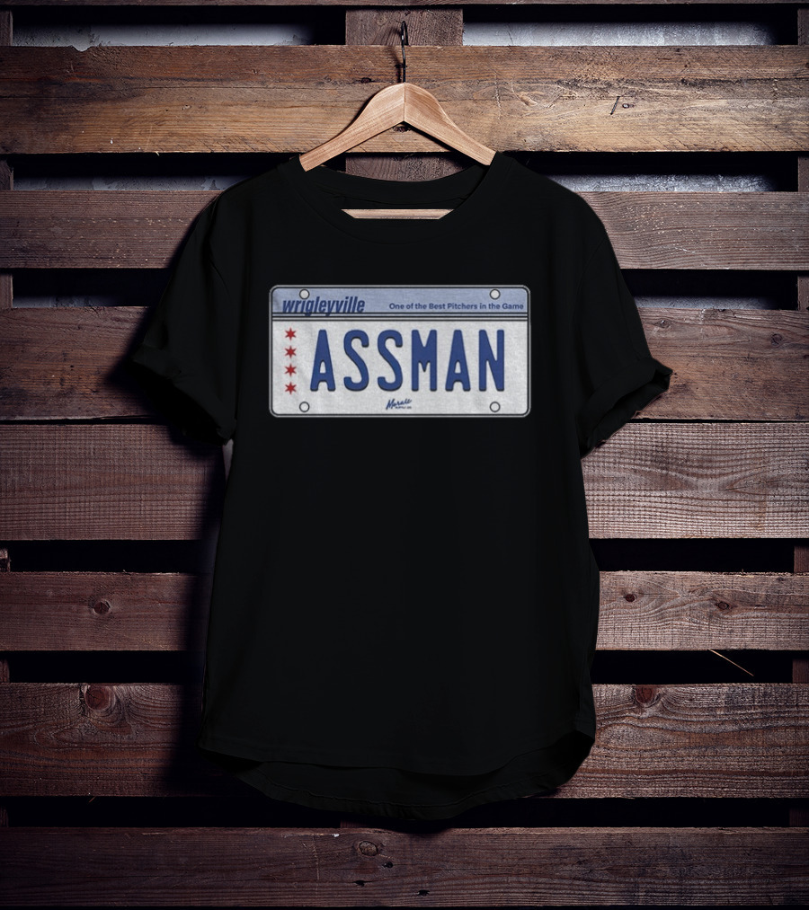 Wrigleyville Assman License Plate One Of The Best Pitchers In The Game T-Shirt