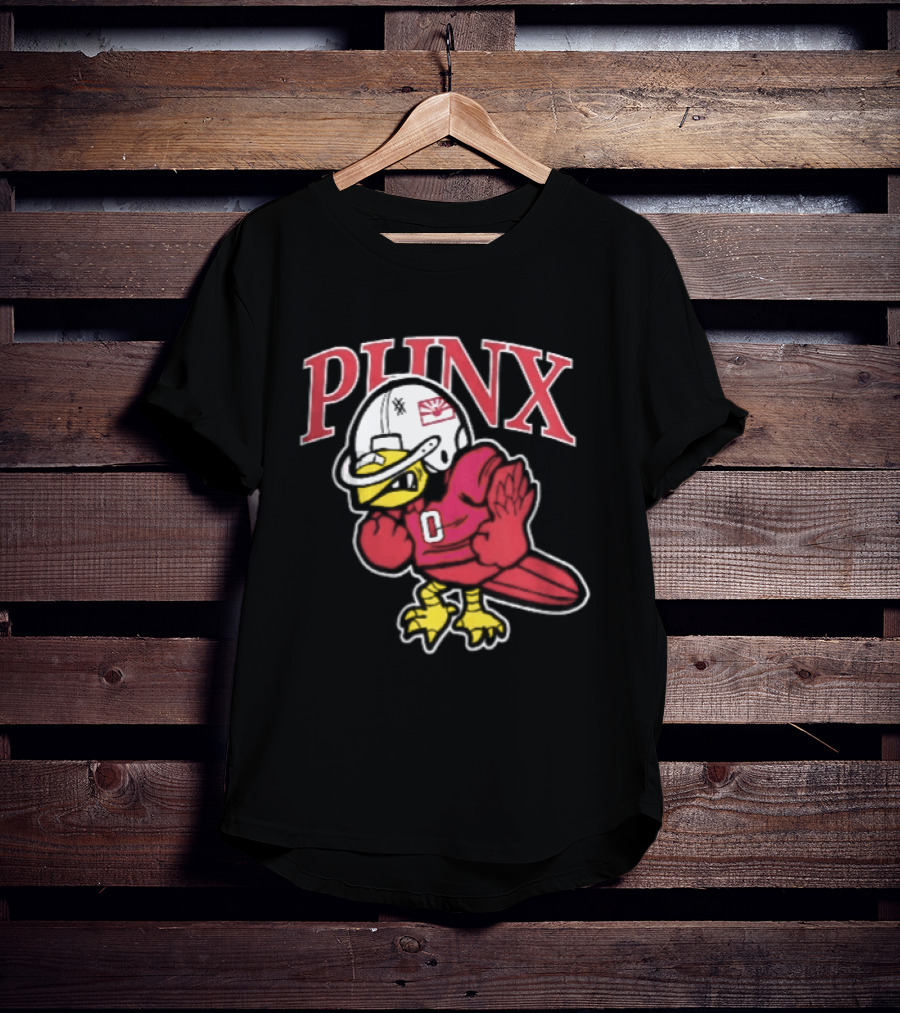 PHNX Cartoon Bird Football Helmet Jersey Arizona Cardinals T-Shirt