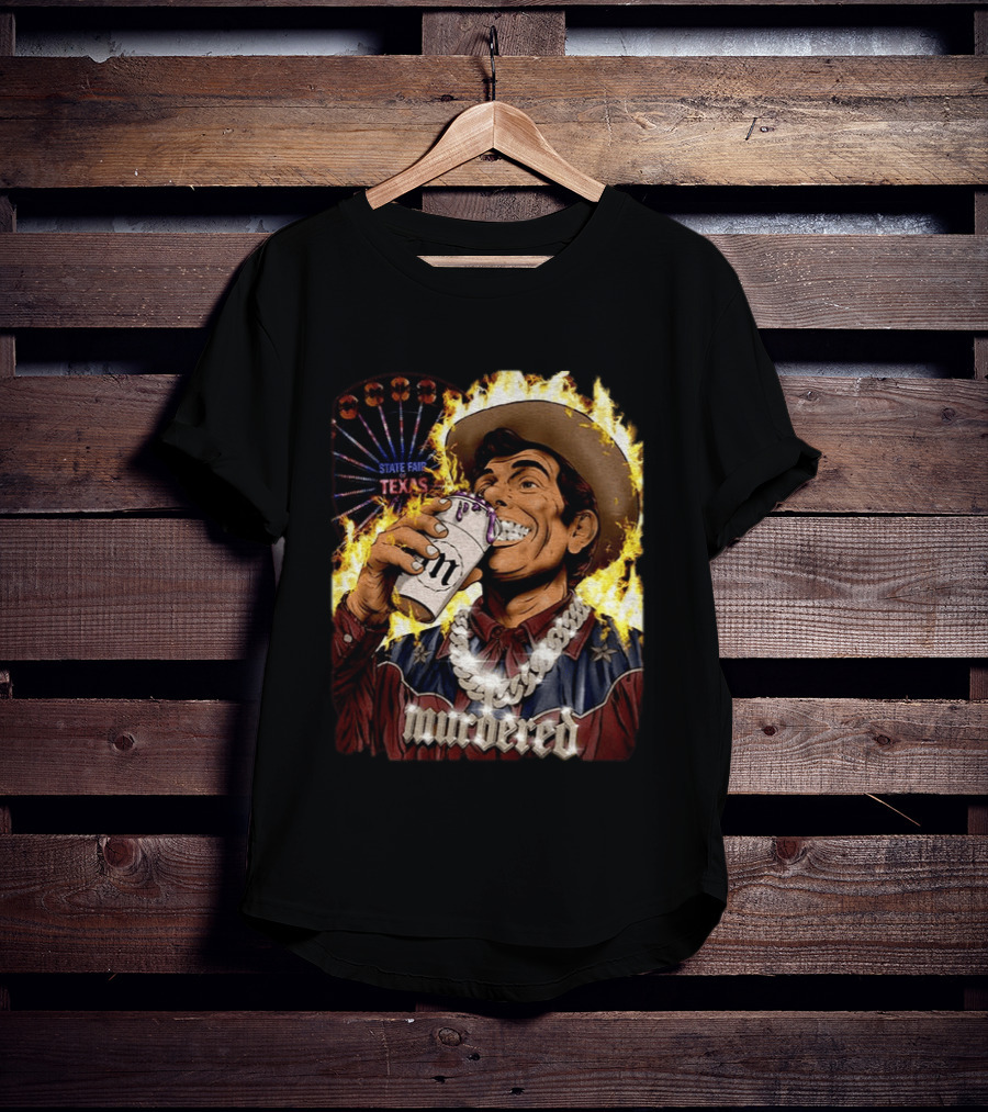 Big Tex State Fair Of Texas Ferris Wheel Fire Drinking Can Highlight T-Shirt