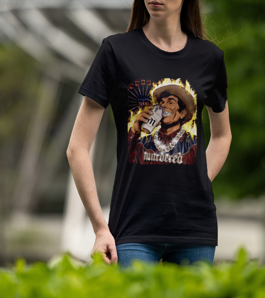 Big Tex State Fair Of Texas Ferris Wheel Fire Drinking Can Highlight T-Shirt