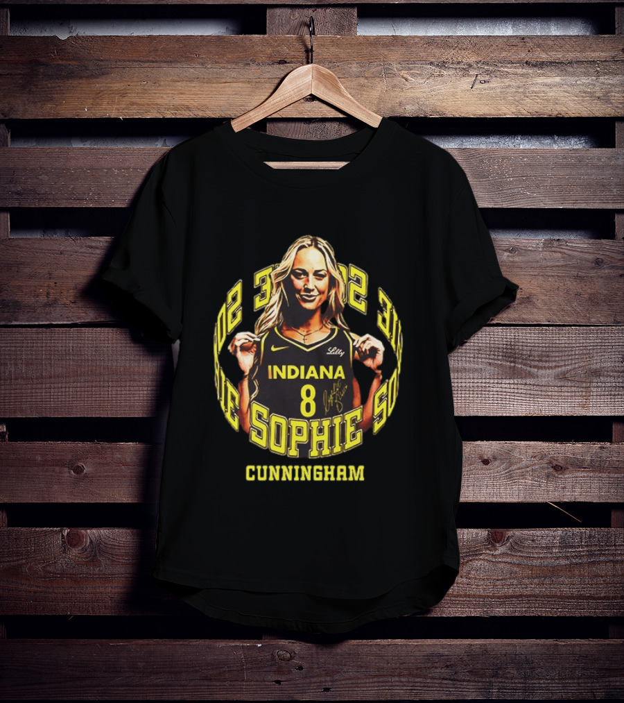 Sophie Cunningham Indiana 8 Basketball Player Signature T-Shirt