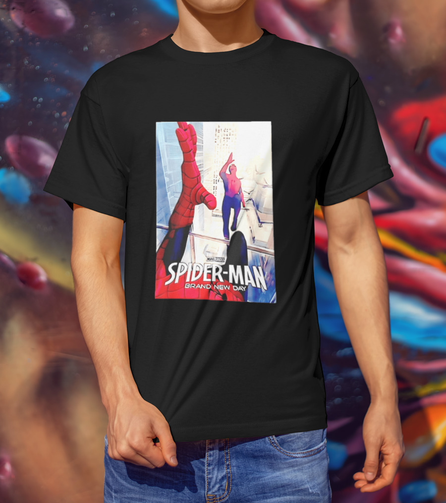 Marvel Spider Man Brand New Day High Five Scene T-Shirt