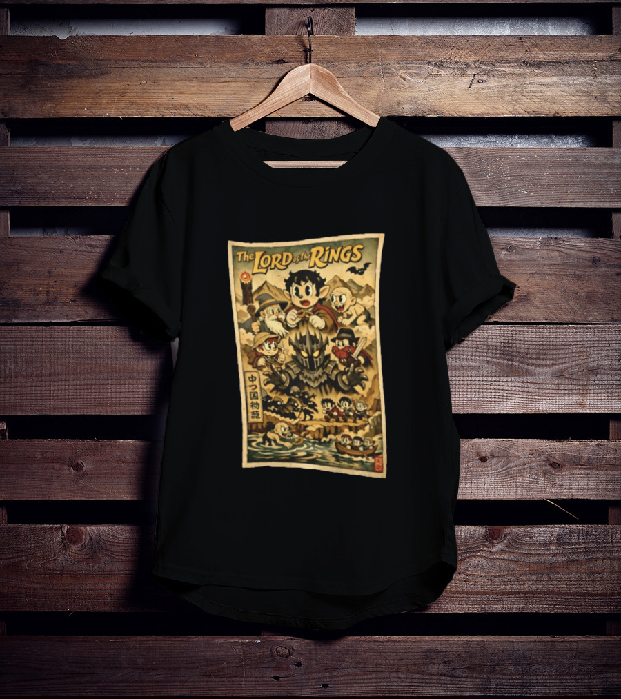 The Lord Of The Rings Middle Earth Tale Cartoon Adventure T-Shirt