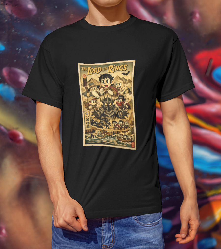 The Lord Of The Rings Middle Earth Tale Cartoon Adventure T-Shirt