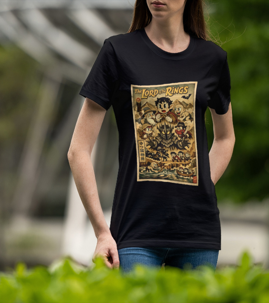 The Lord Of The Rings Middle Earth Tale Cartoon Adventure T-Shirt