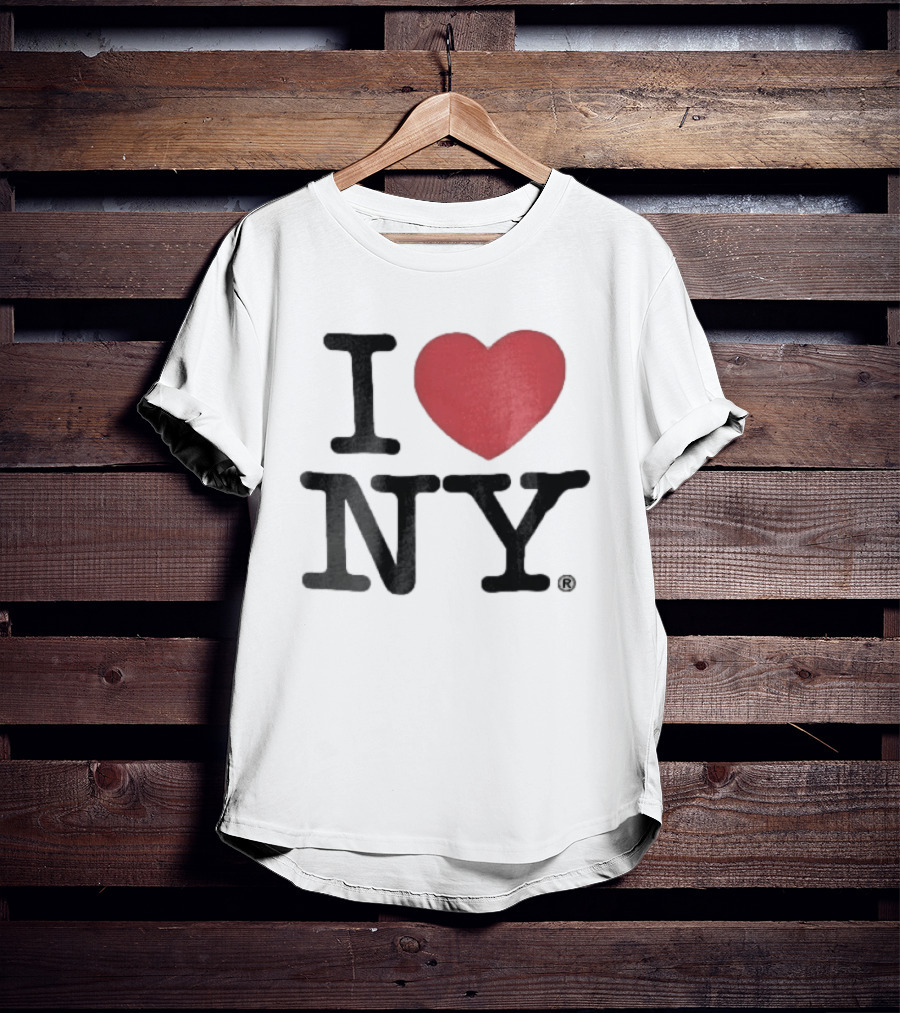 I Love NY Red Heart Black Font T-Shirt
