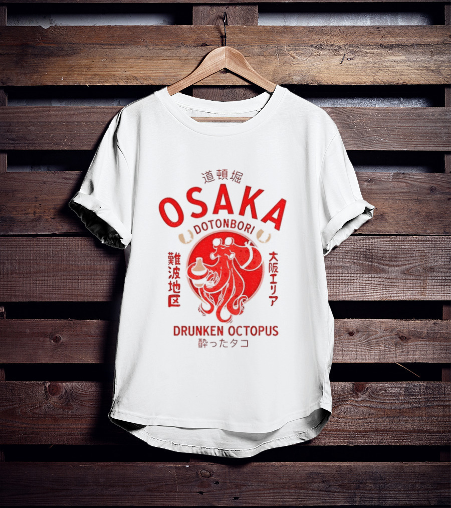 Dotonbori Osaka Drunken Octopus Seafood Culture Japan T-Shirt