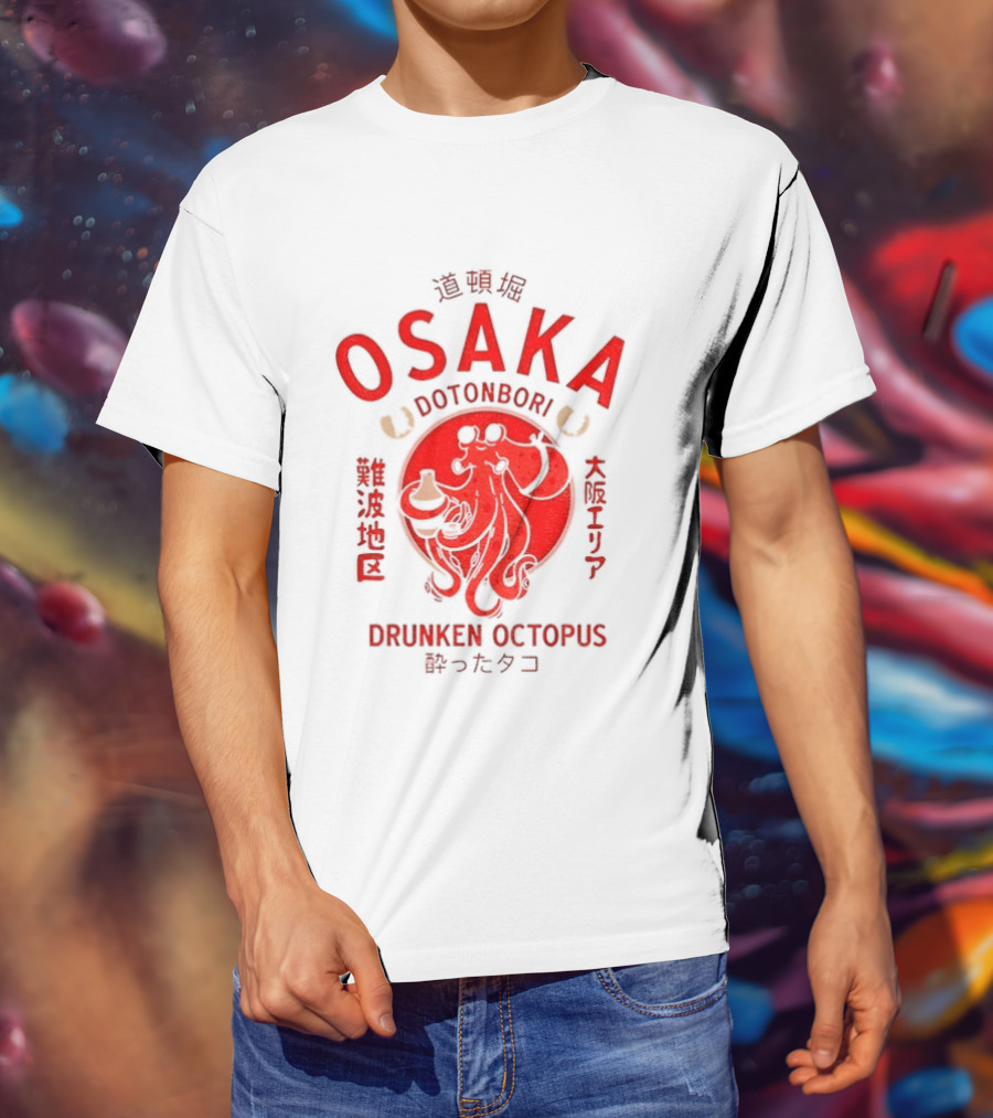 Dotonbori Osaka Drunken Octopus Seafood Culture Japan T-Shirt