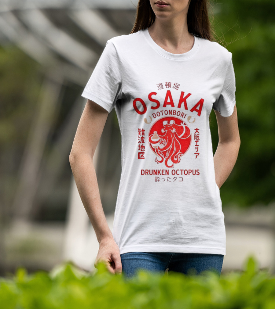 Dotonbori Osaka Drunken Octopus Seafood Culture Japan T-Shirt