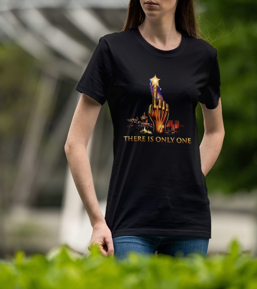 There Is Only One Golden Hand Gesture Cityscape Starry Night T-Shirt