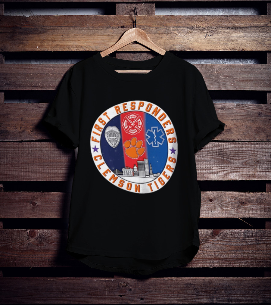 Clemson Tigers First Responders Fire EMS Police Never Forget 9.11 T-Shirt