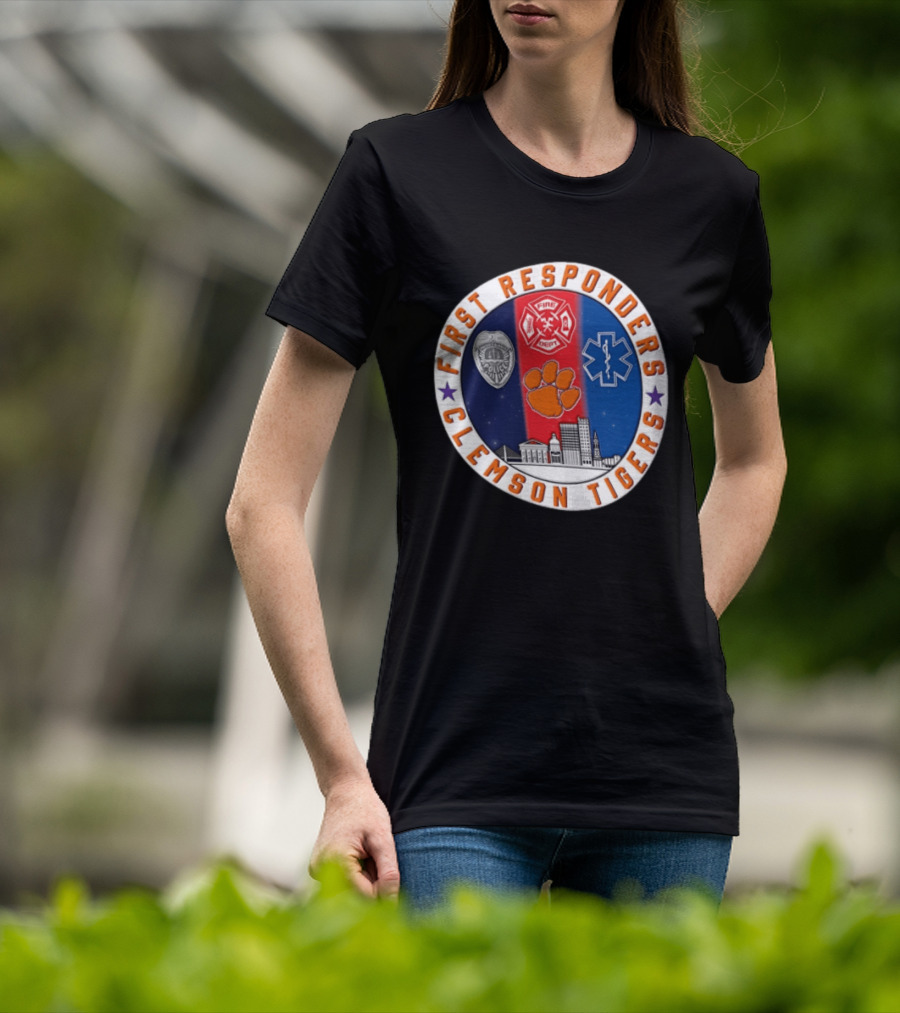 Clemson Tigers First Responders Fire EMS Police Never Forget 9.11 T-Shirt