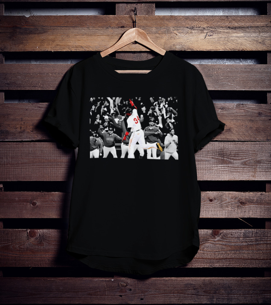 David Ortiz 34 Boston Red Sox Baseball Celebration Moments T-Shirt