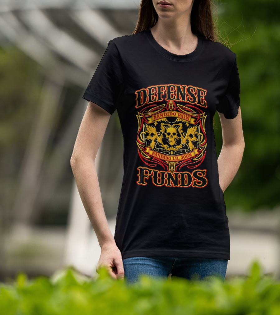 Defense Bandido Pain Bandido Lil John Funds Skull Crest T-Shirt