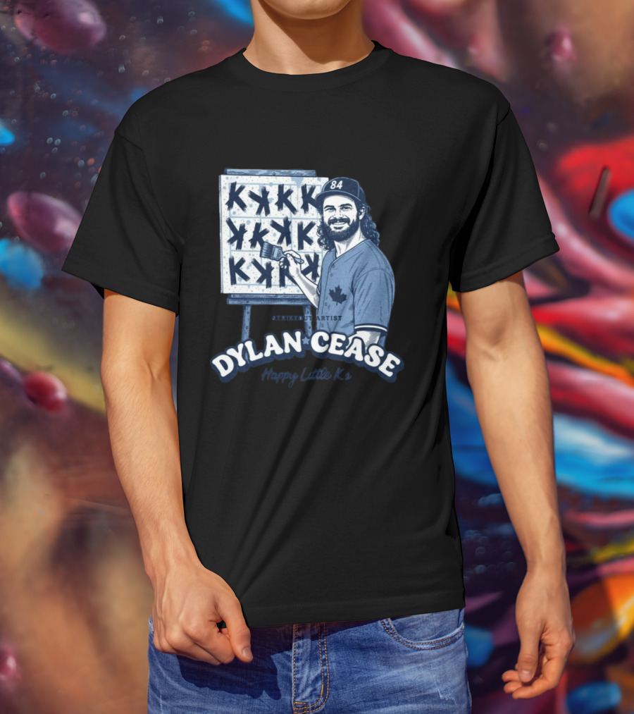 Dylan Cease Blue Jays Strikeout Artist Happy Little K's 84 Cap Maple Leaf T-Shirt