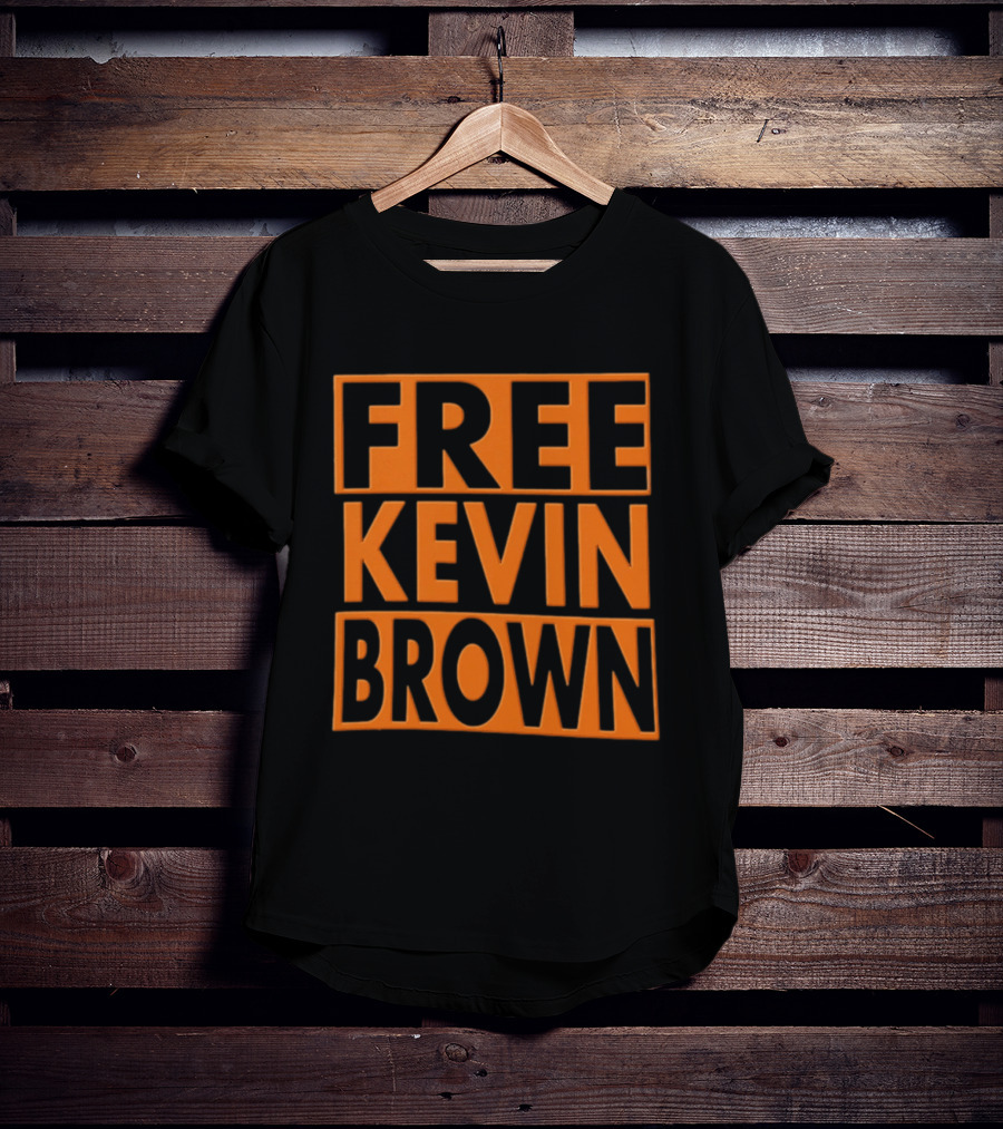Free Kevin Brown Bold Orange T-Shirt