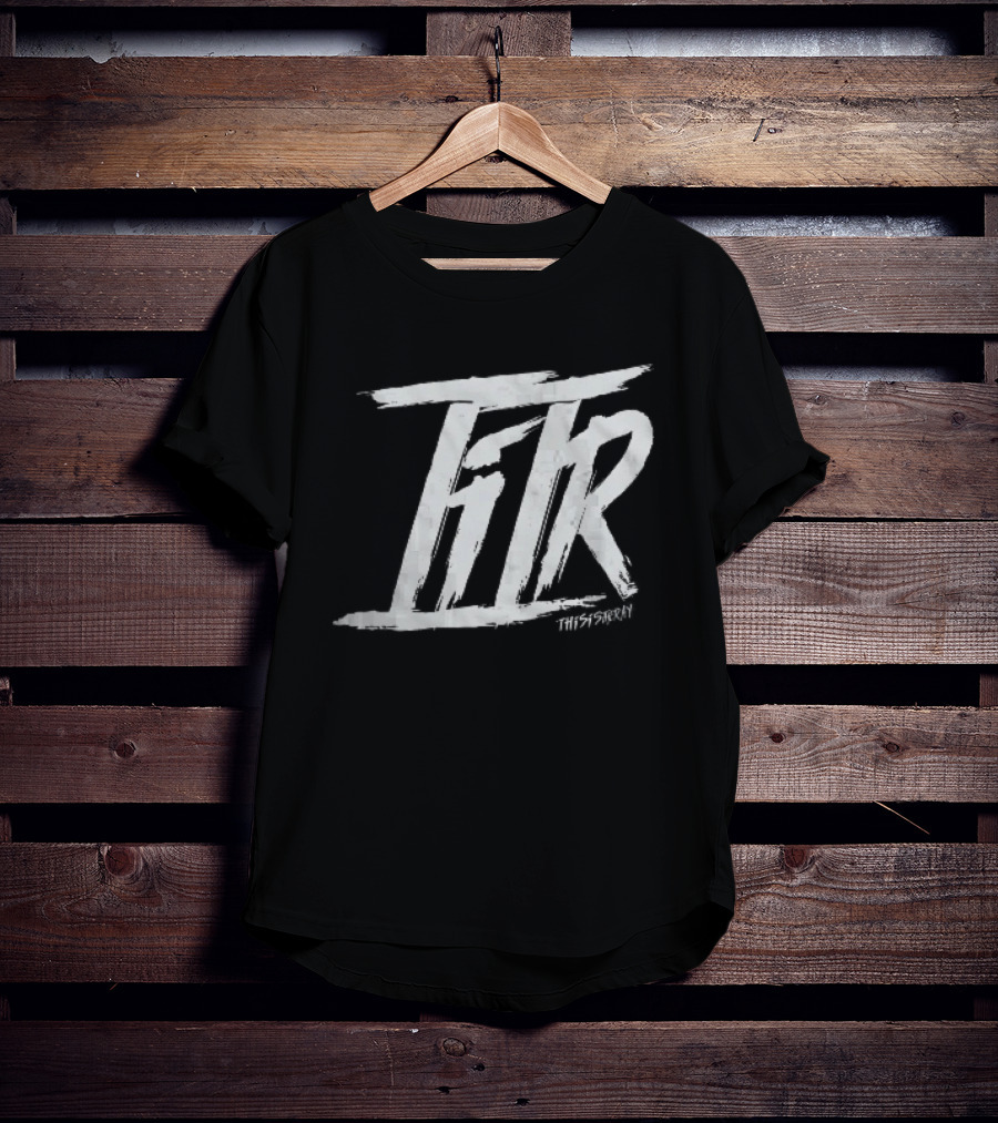 FTR This Is The Way White Brush Stroke Monogram Black T-Shirt