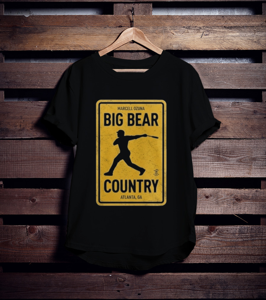 Marcell Ozuna Big Bear Country Atlanta GA Retro Baseball T-Shirt
