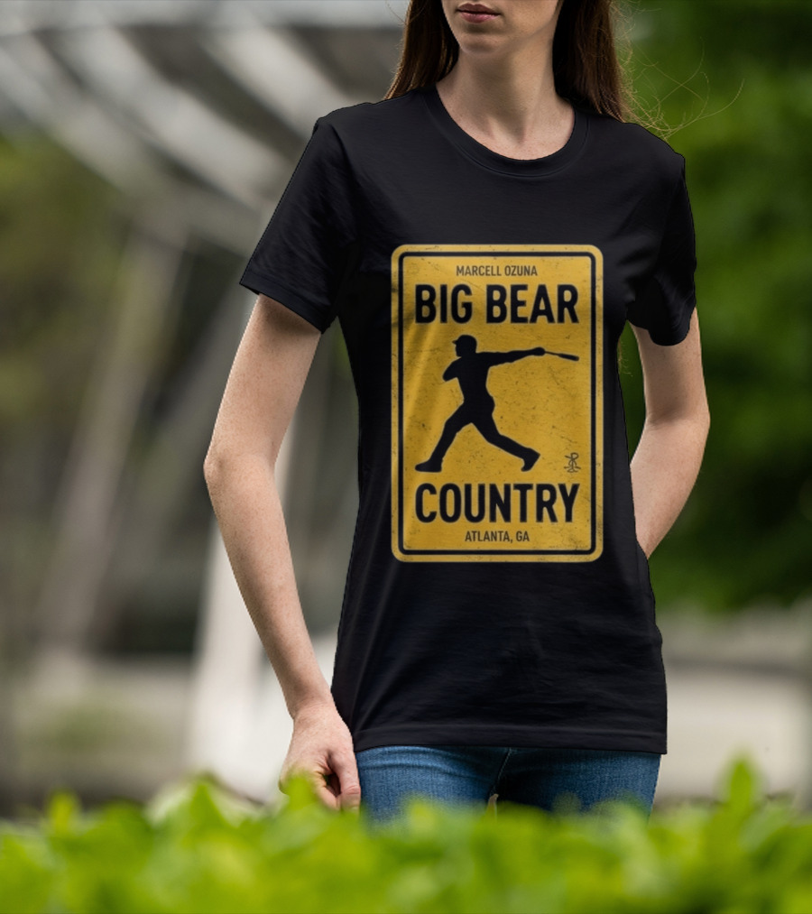 Marcell Ozuna Big Bear Country Atlanta GA Retro Baseball T-Shirt