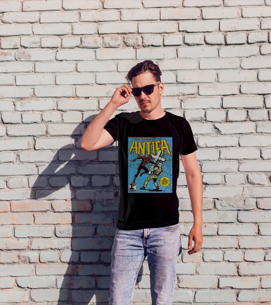 Friendly Neighbourhood Antifa Spider Man Punch 1st Issue T-Shirt