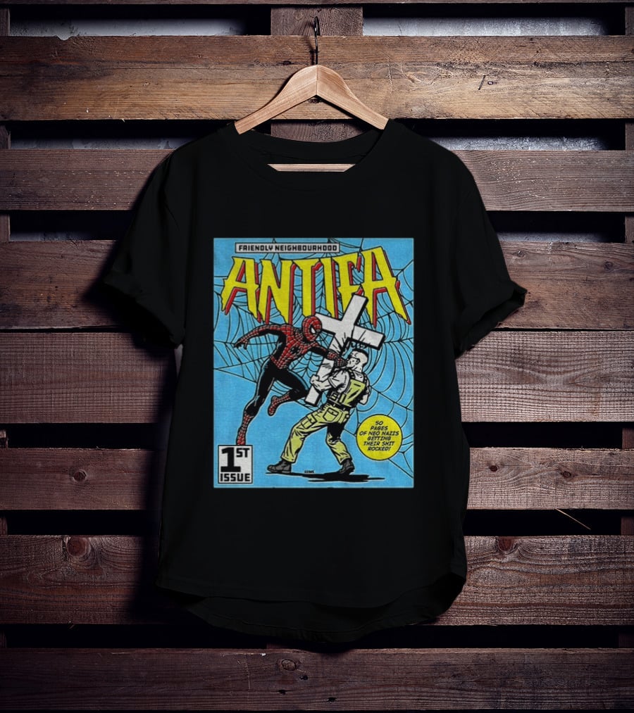 Friendly Neighbourhood Antifa Spider Man Punch 1st Issue T-Shirt