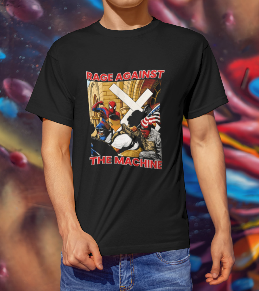 Rage Against The Machine Spider Man Fight Scene T-Shirt