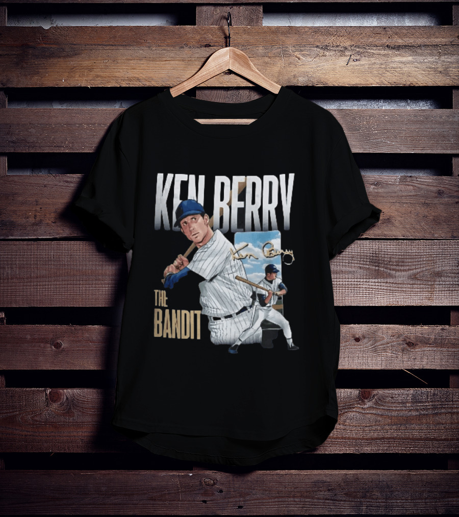 Ken Berry The Bandit Batting Stance With Signature Panel T-Shirt