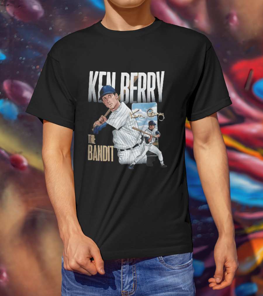 Ken Berry The Bandit Batting Stance With Signature Panel T-Shirt
