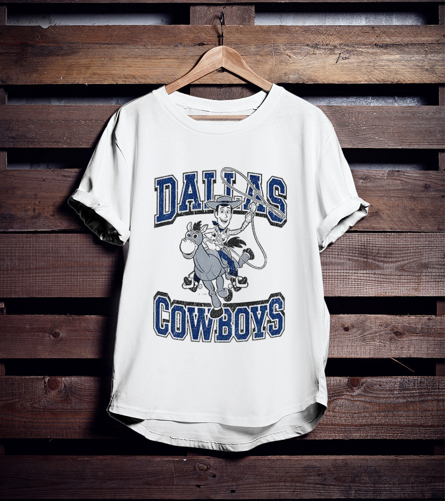 Dallas Cowboys Toy Story Woody Riding Cartoon T-Shirt