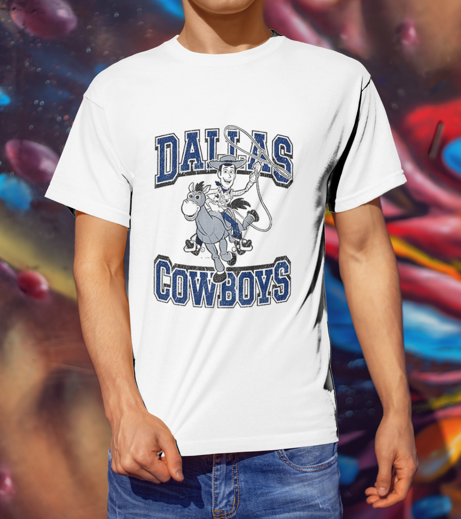 Dallas Cowboys Toy Story Woody Riding Cartoon T-Shirt