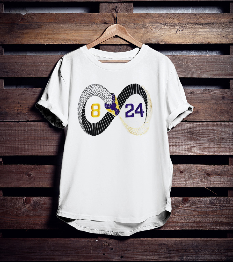 Mamba 8 24 Infinity Kobe Bryant Lakers Basketball Snake Net T-Shirt