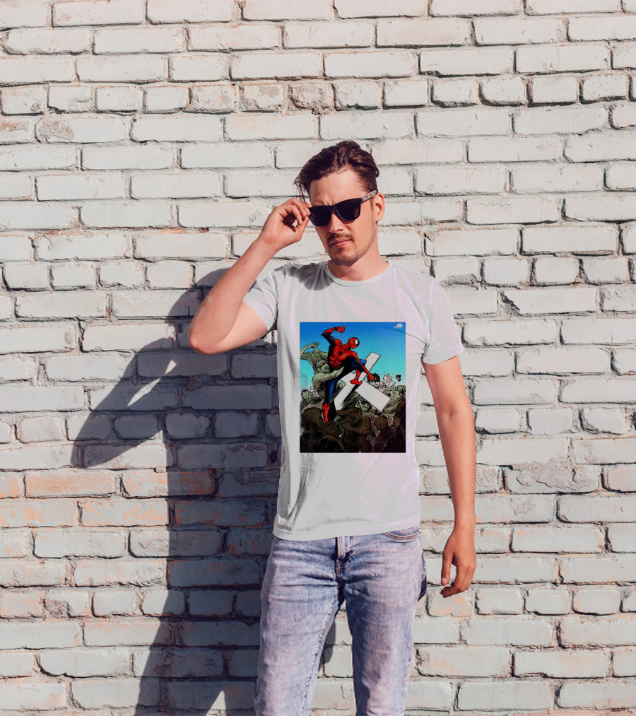 Never Give Up Spider Man Punch Nazis Minnesota Police T-Shirt