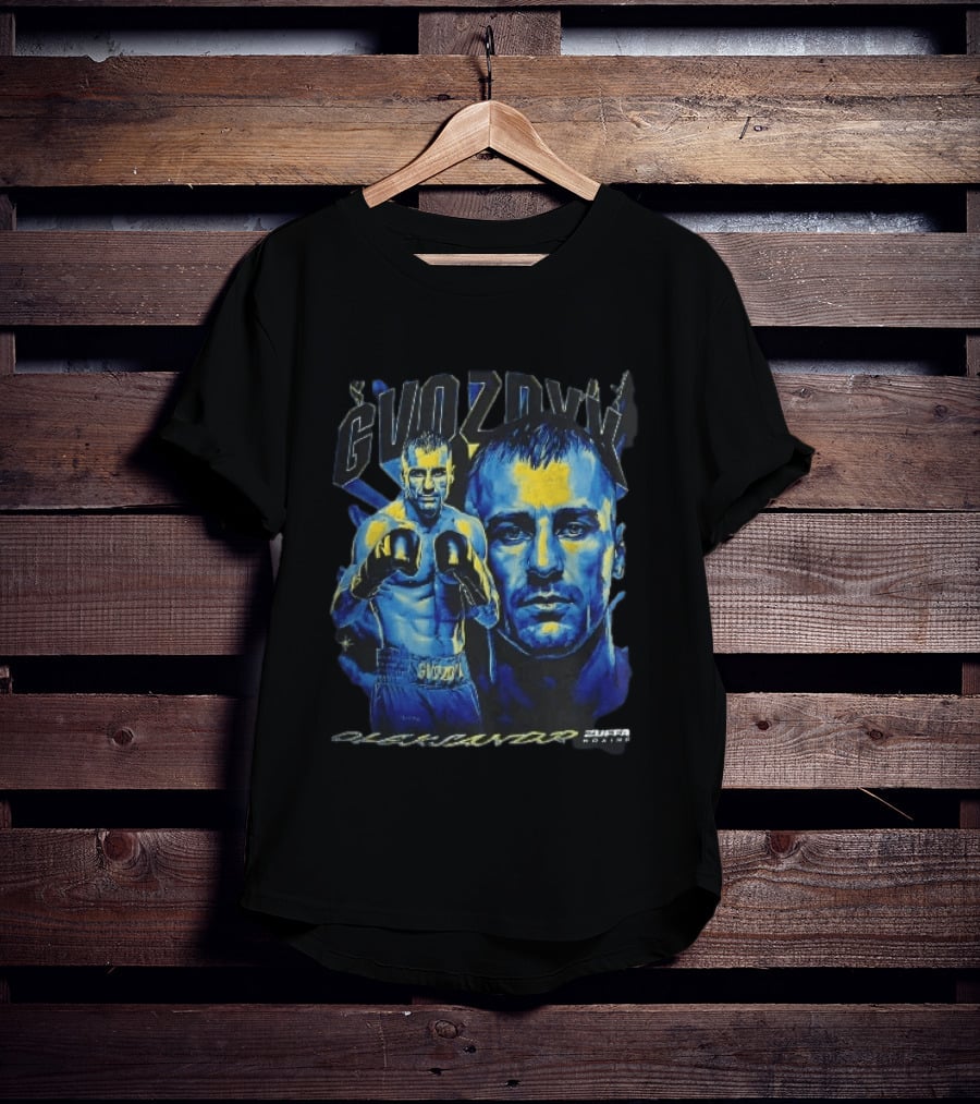 Gvozdyk Oleksandr Zuffa Boxing Yellow Blue Boxer Bootleg T-Shirt