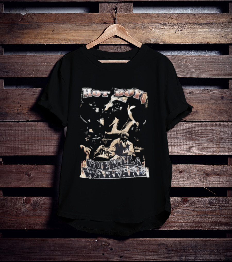 Hot Boys Guerilla Warfare Hip Hop Group Music Nostalgia 90s Album Cover T-Shirt