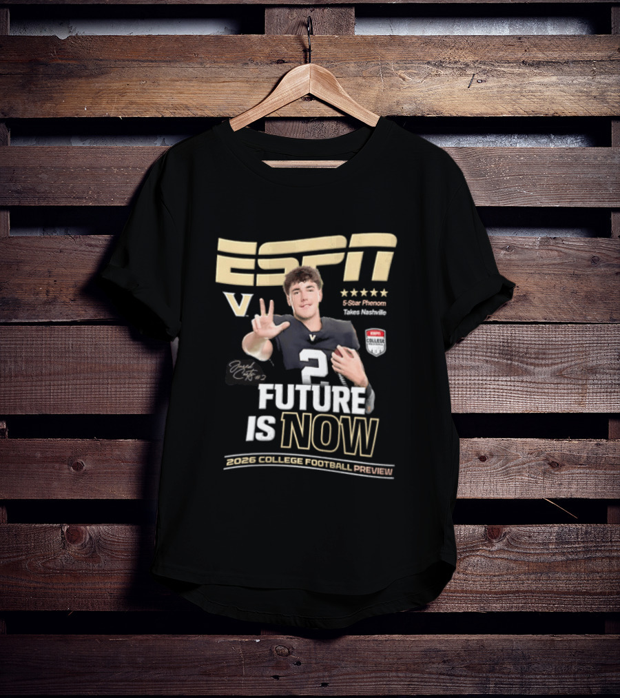 ESPN Future Is Now Jared Curtis 2026 Elite Five Star Junior College Football Program T-Shirt