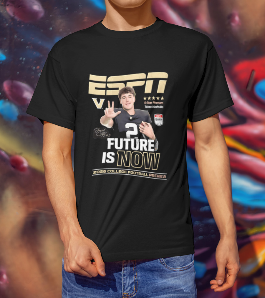 ESPN Future Is Now Jared Curtis 2026 Elite Five Star Junior College Football Program T-Shirt