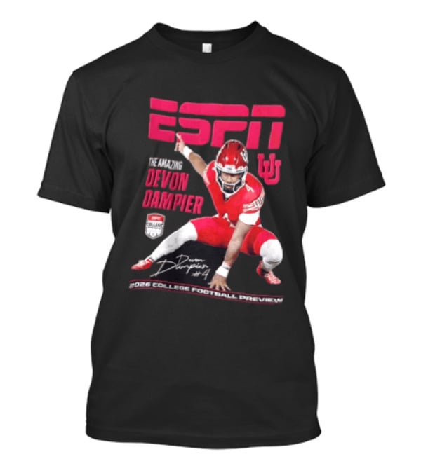 ESPN The Amazing Devon Dampier 2026 College Football Preview T-Shirt